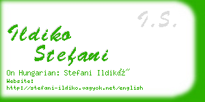 ildiko stefani business card